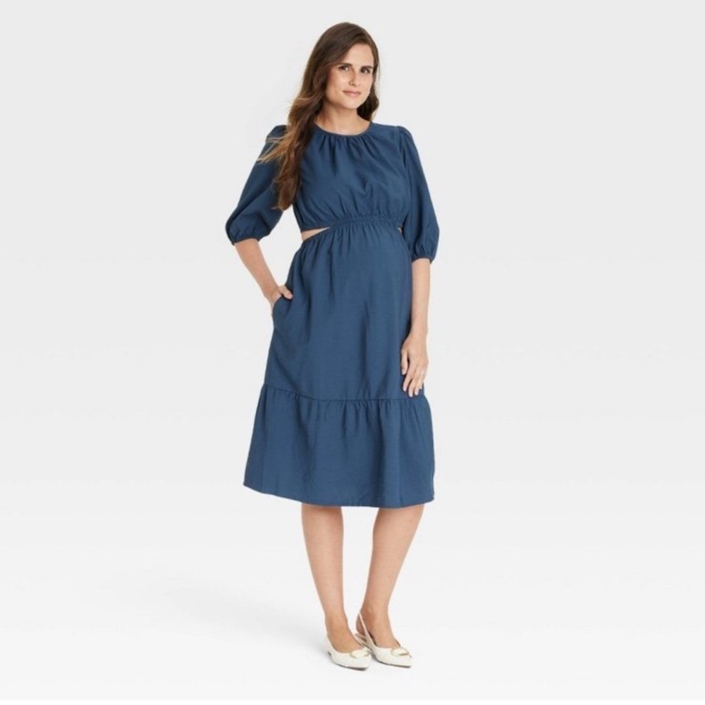 Ingrid & Isabel Blue Puff Sleeve Sundress